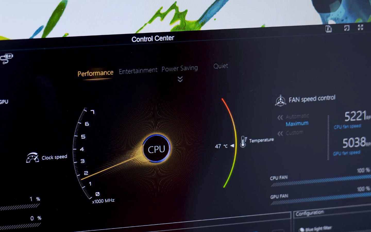 Phần mềm Control Center: Tùy chỉnh dễ dàng, đủ dùng