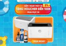 Mua máy in nhận ngay coupon giảm giá khi mua mực in tại Phong Vũ