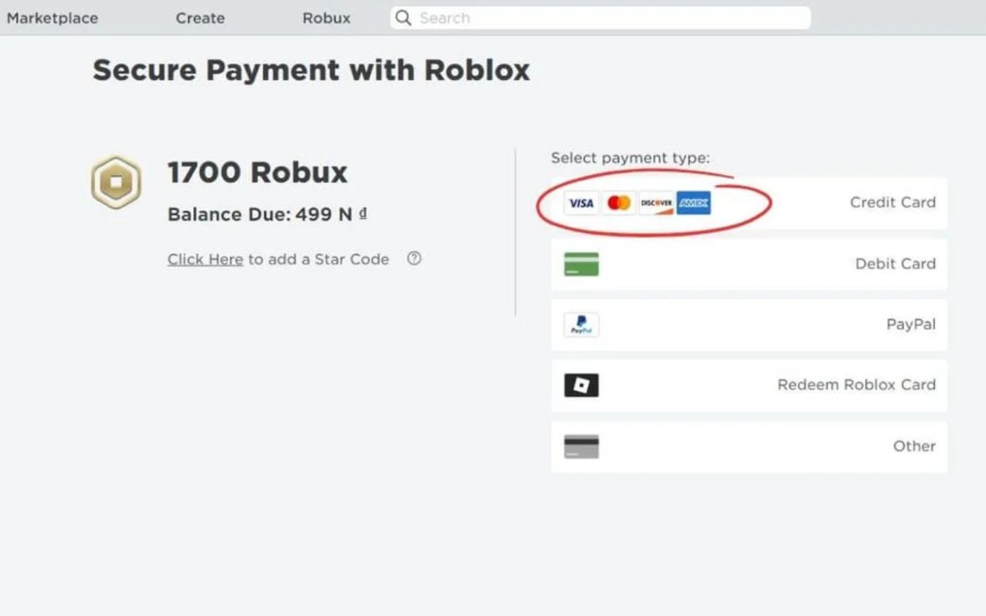 Hướng dẫn nạp Robux bằng thẻ tín dụng chi tiết
