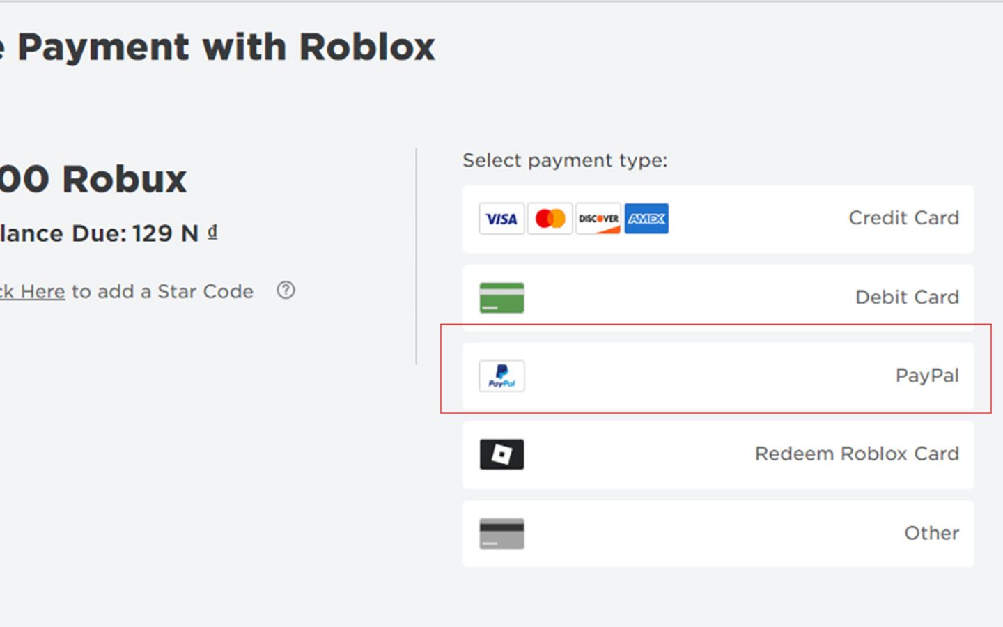 hướng dẫn cách nạp Robux thông qua Paypal đơn giản