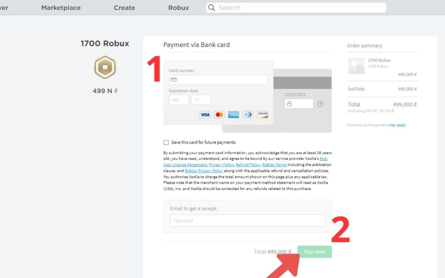 hướng dẫn cách nạp Robux bằng thẻ ghi nợ không phải ai cũng biết