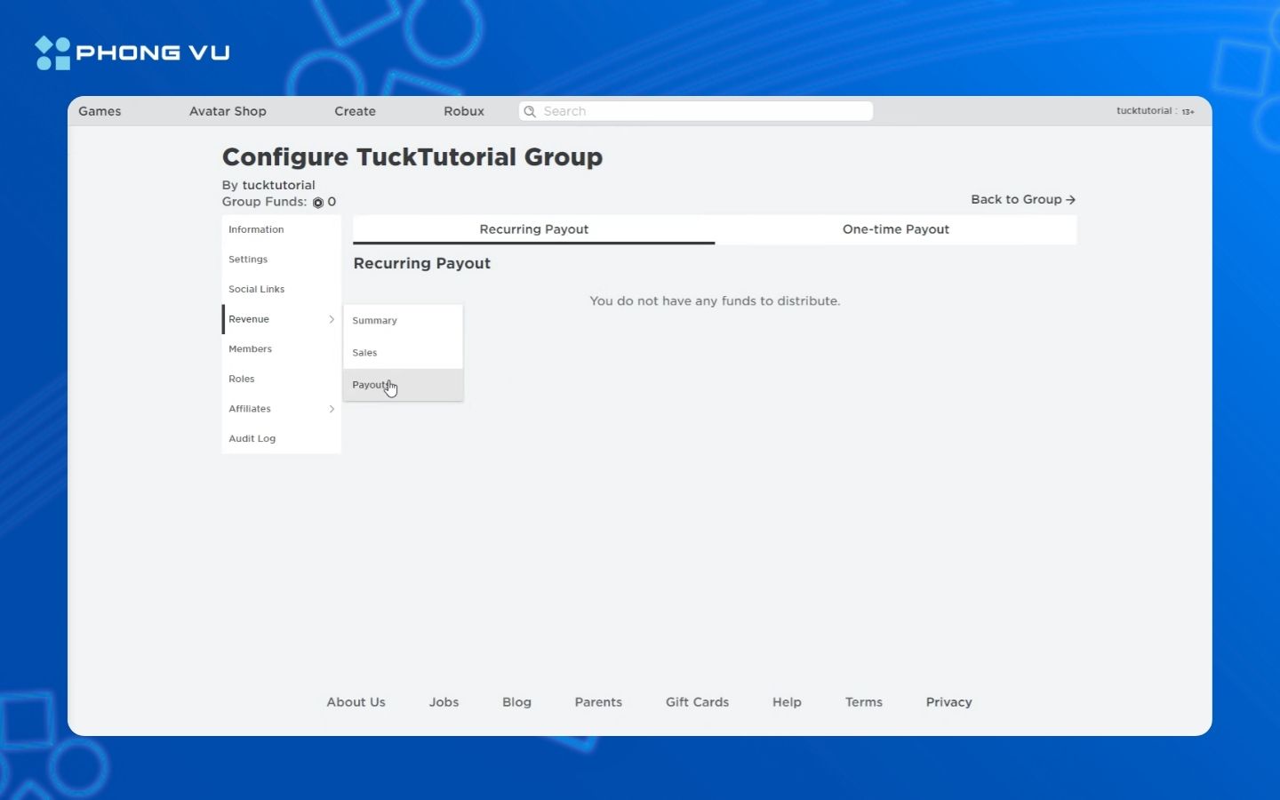 hướng dẫn gửi Robux cho người khác bằng cách tạo nhóm