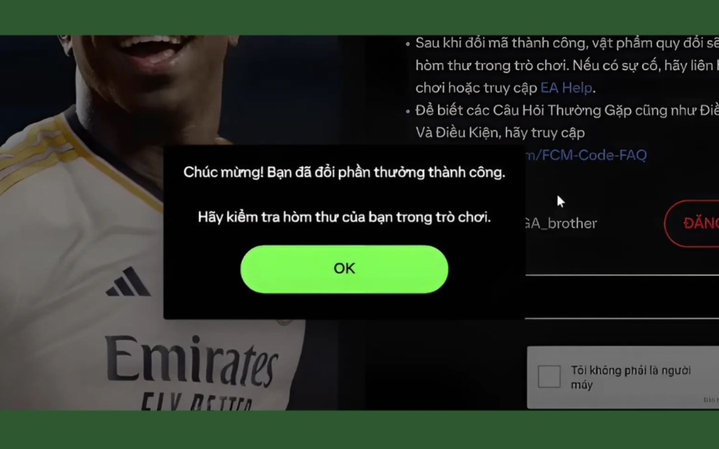 Cách nhập code FC Mobile chi tiết mà bạn nên biết