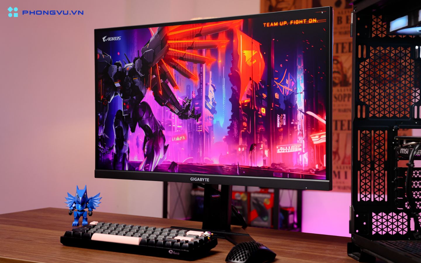 Gigabyte M27QA sở hữu ngoại hình đơn giản, không quá hầm hố