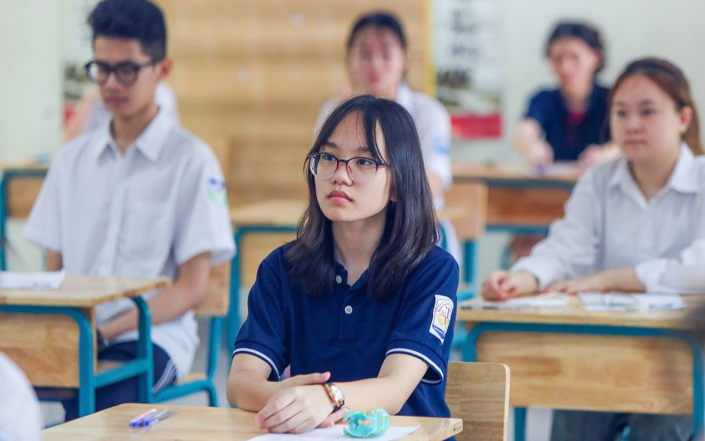 Sĩ tử trong phòng thi THPT Quốc gia 2025