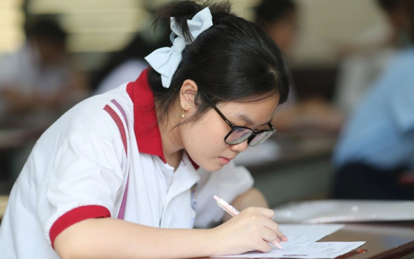 Thí sinh trong thời gian làm bài thi