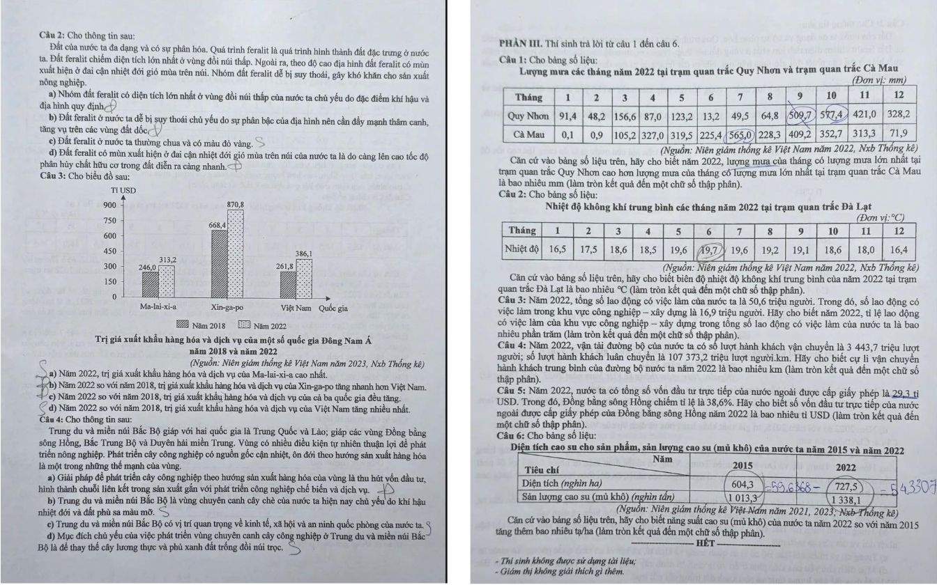 Đề thi môn Địa lý THPT 2025 mã 0933 trang 3 - 4