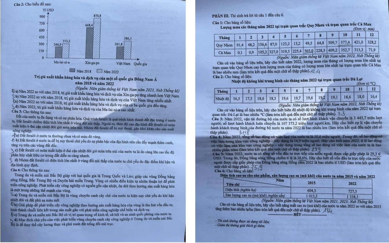 Đề thi môn Địa lý THPT 2025 mã 0937 trang 3 - 4