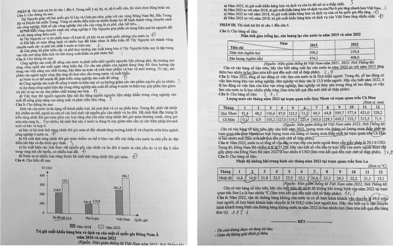 Đề thi môn Địa lý THPT 2025 mã 0913 trang 3 - 4