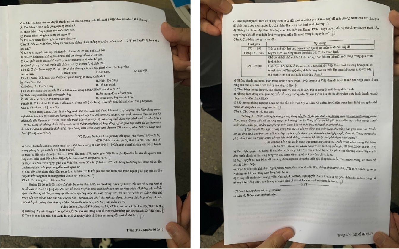 Đề thi môn Lịch sử THPT 2025 mã 0817 trang 3 - 4