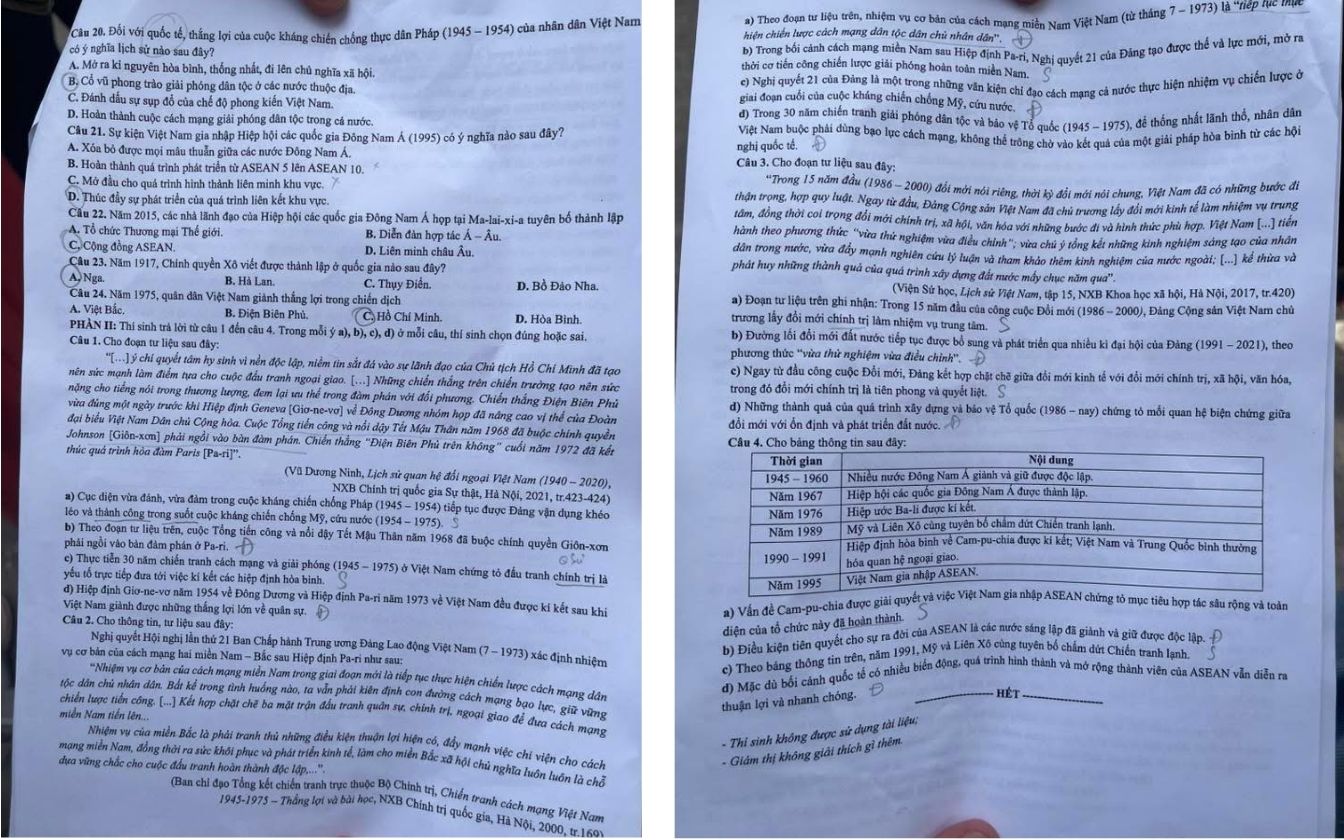 Đề thi môn Lịch sử THPT 2025 mã 0804 trang 3 - 4