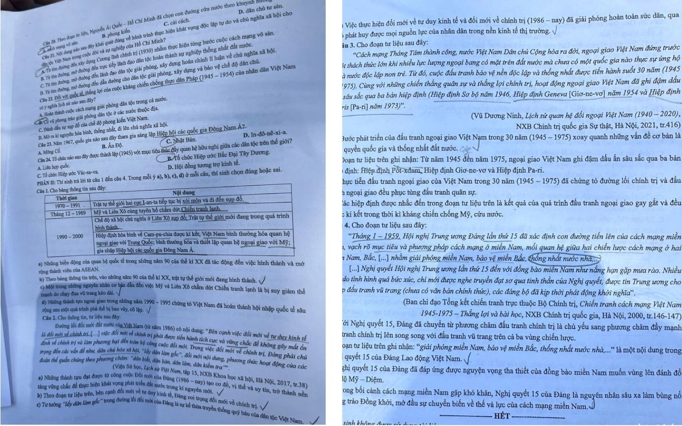 Đề thi môn Lịch sử THPT 2025 mã 0814 trang 3 -4
