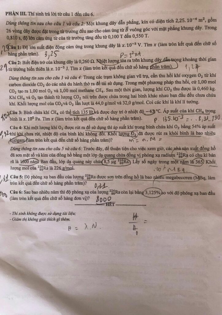 Đề thi môn Vật lý mã đề 0227 trang 4