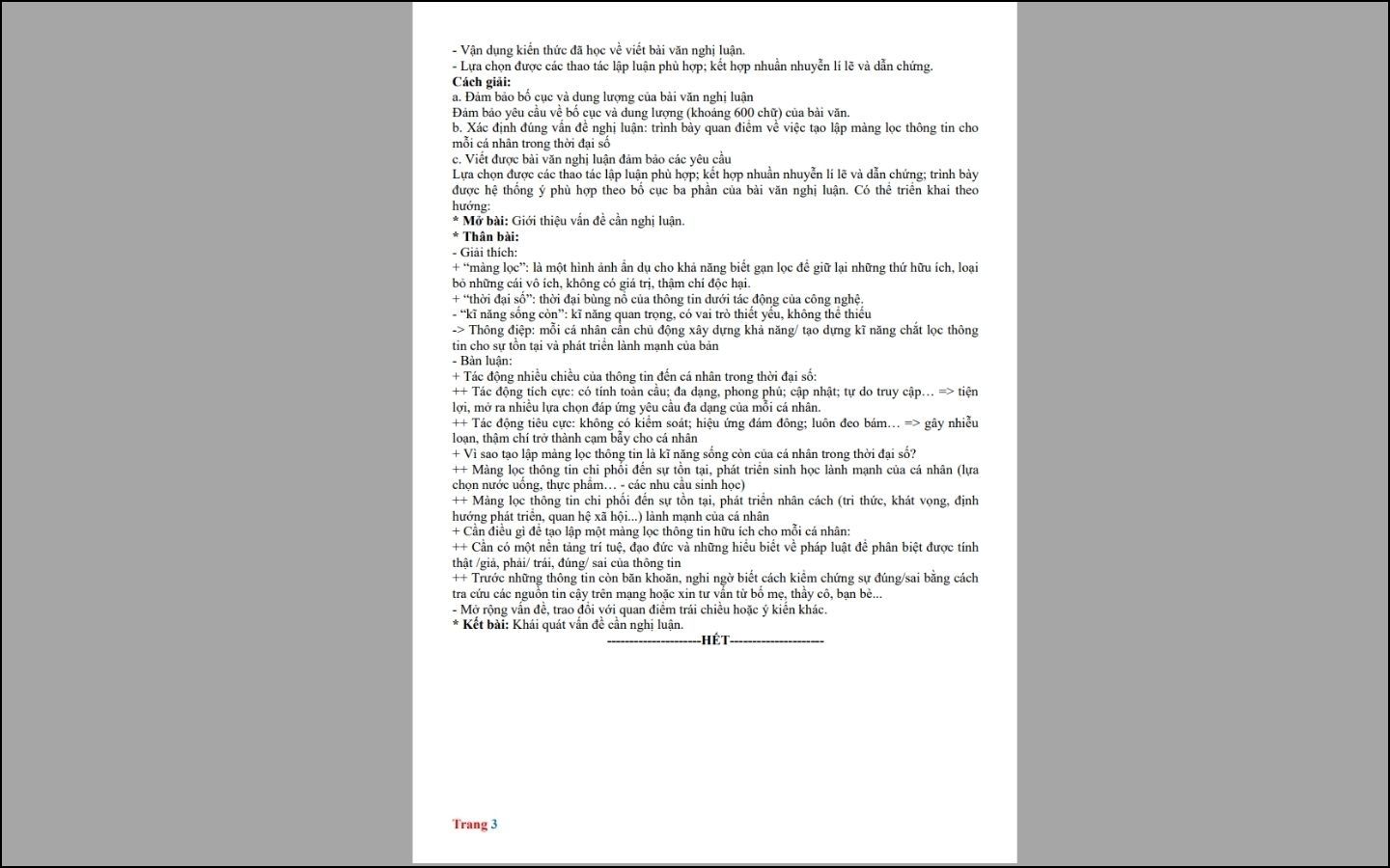 Đề thi thử  môn Ngữ văn - THPT Nguyễn Thị Giang, Vĩnh Phúc - Trang 3