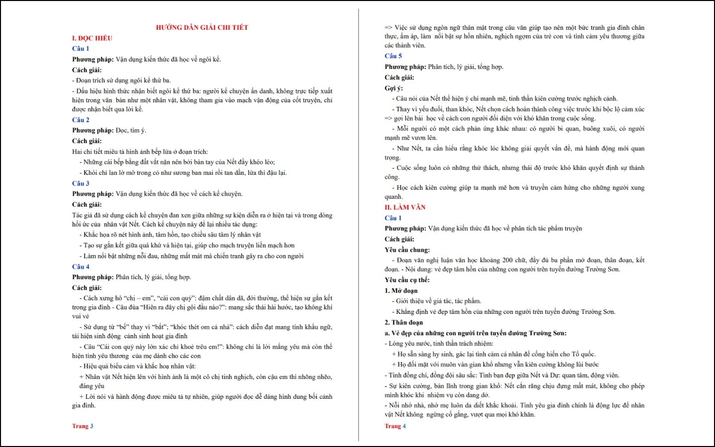 Đề thi thử THPT 2025 môn Ngữ văn - Sở GD&ĐT Hà Nội - Trang 3-4