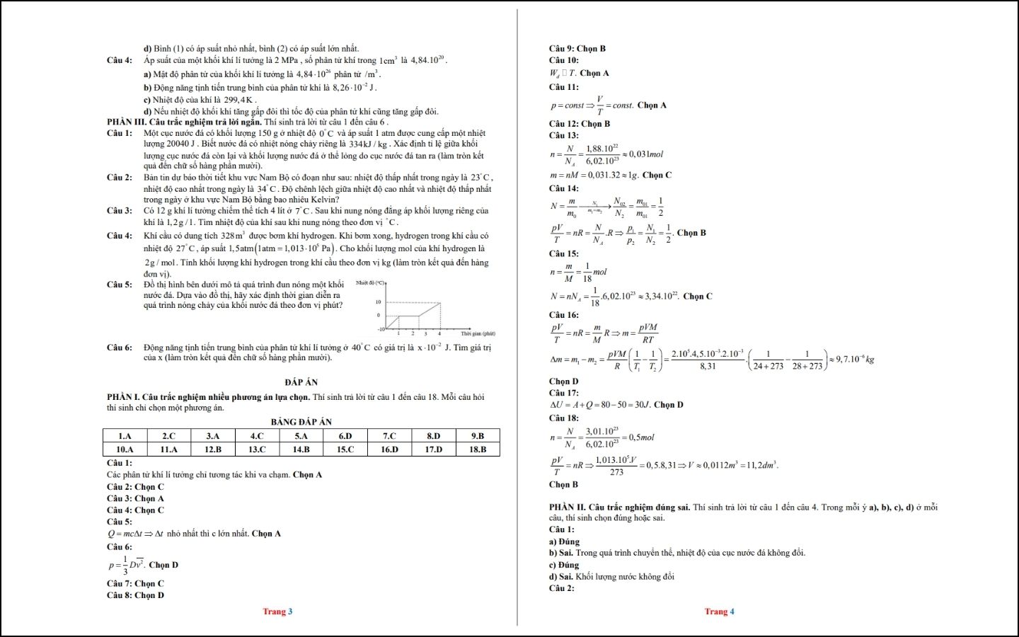 Đề thi thử THPT 2025 môn Vật lý - Sở GD&ĐT Bình Dương - Trang 3-4