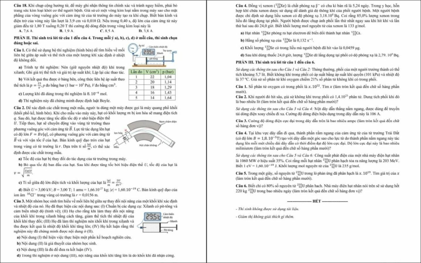 Đề thi thử tốt nghiệp THPT 2025 môn Vật lý - Trang 2