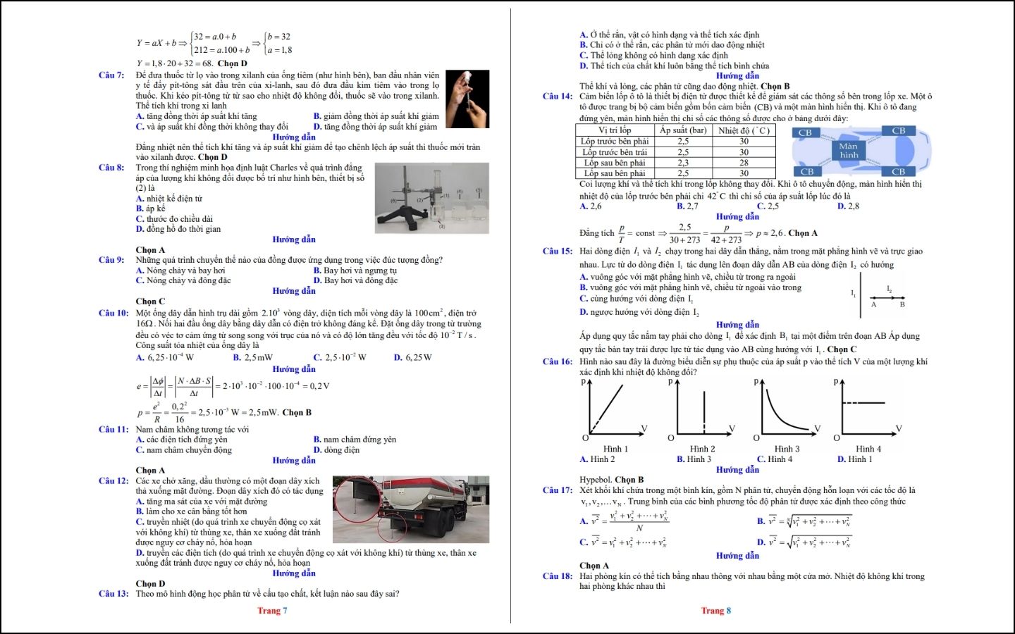 Đề thi thử môn Vật lý 2025 - Sở GD&ĐT Phú Thọ - Trang 7-8