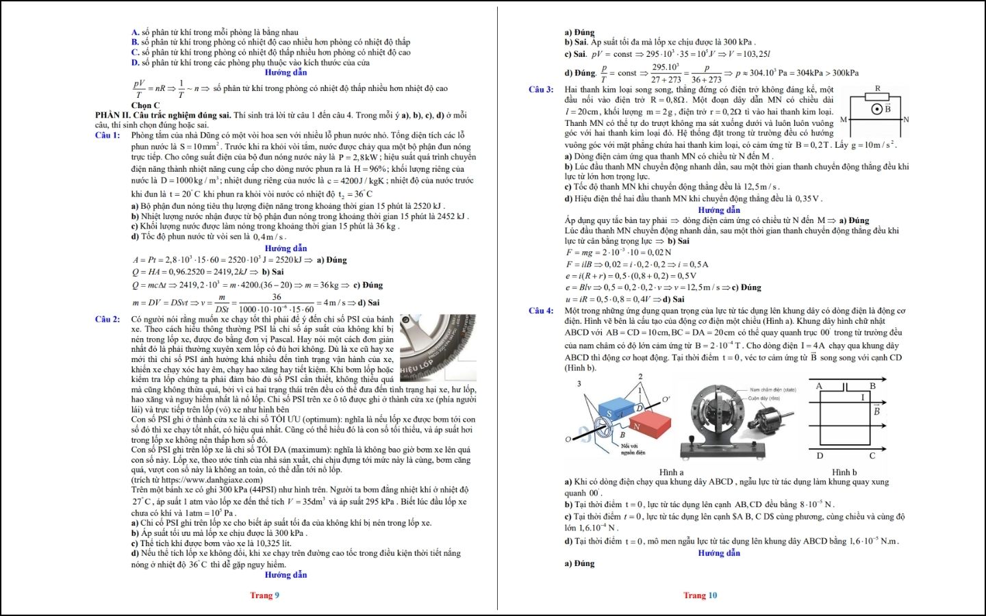 Đề thi thử môn Vật lý 2025 - Sở GD&ĐT Phú Thọ - Trang 9-10