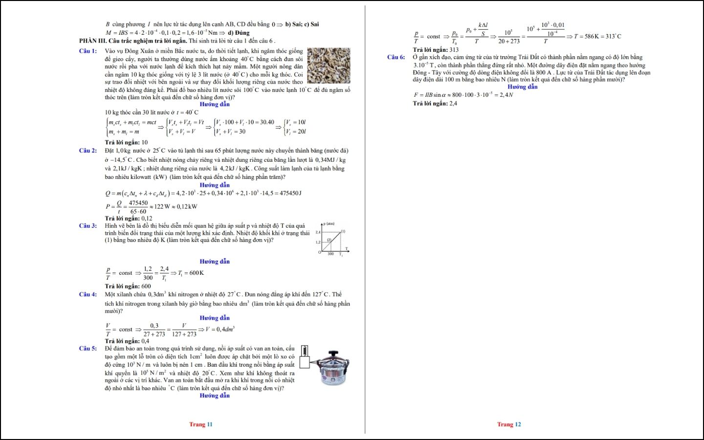 Đề thi thử môn Vật lý 2025 - Sở GD&ĐT Phú Thọ - Trang 11-12