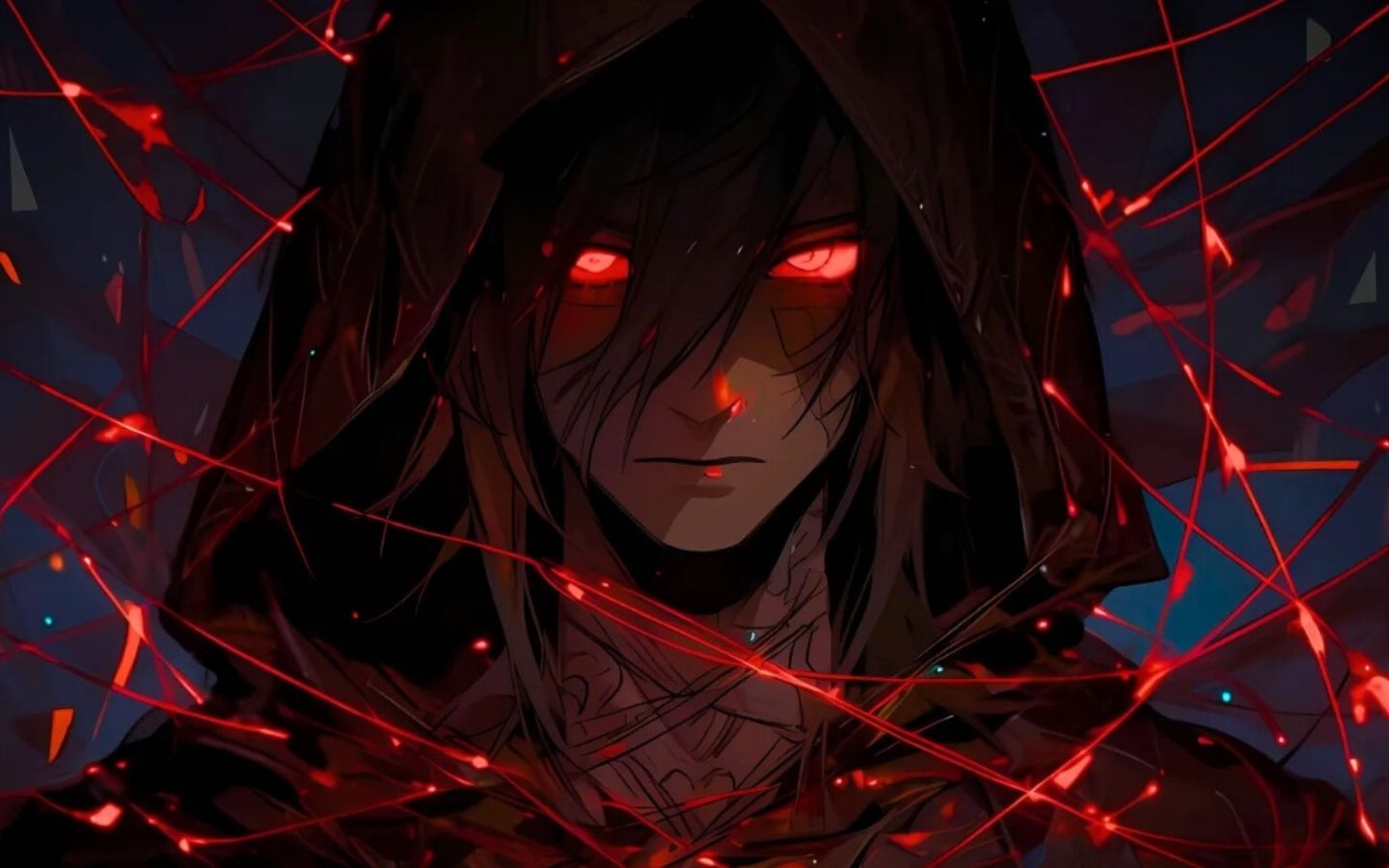 Hình nền anime ma mị, lạnh lùng với đôi mắt bí ẩn