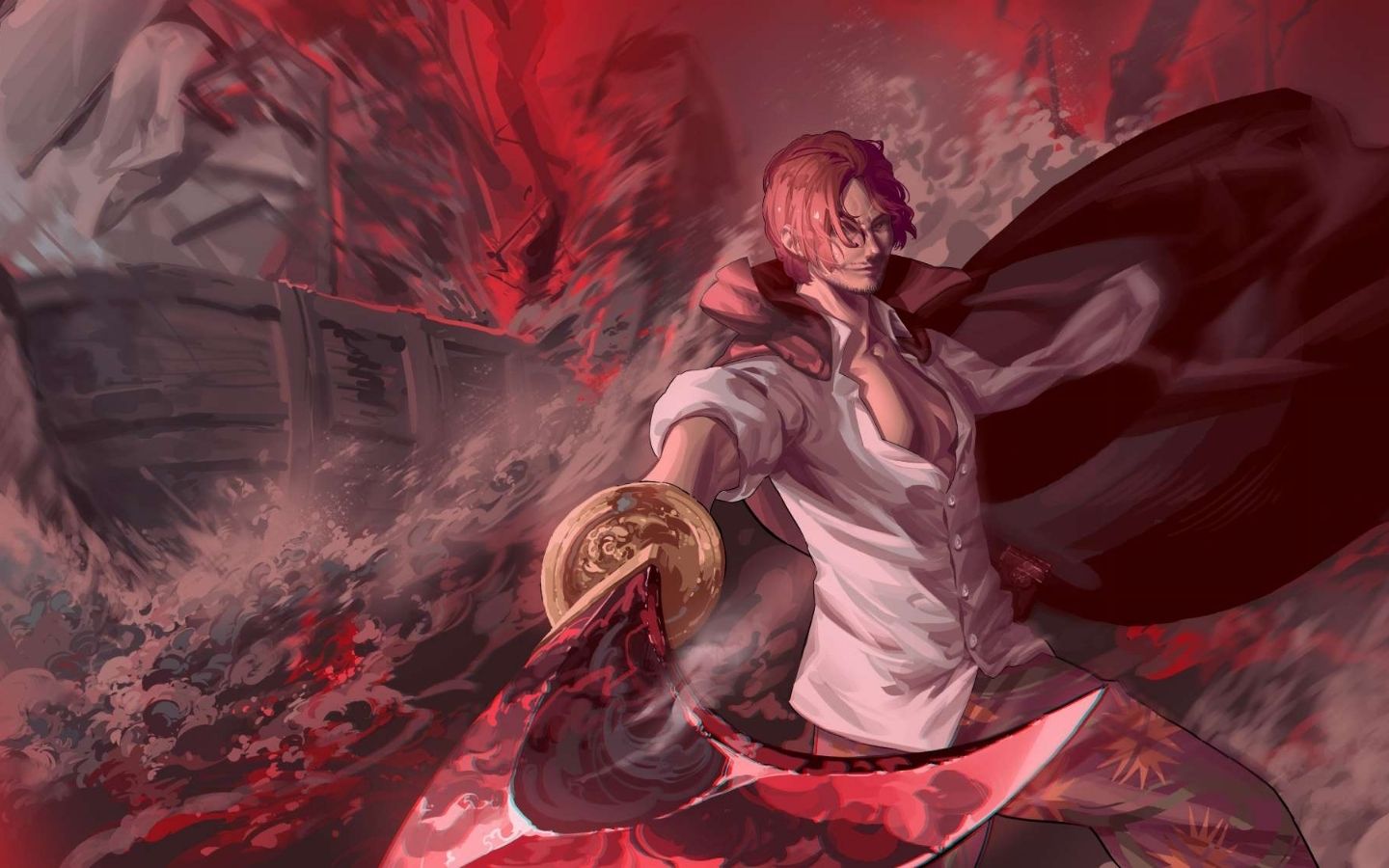 Shank tóc đỏ đang chuẩn bị chiến đấu