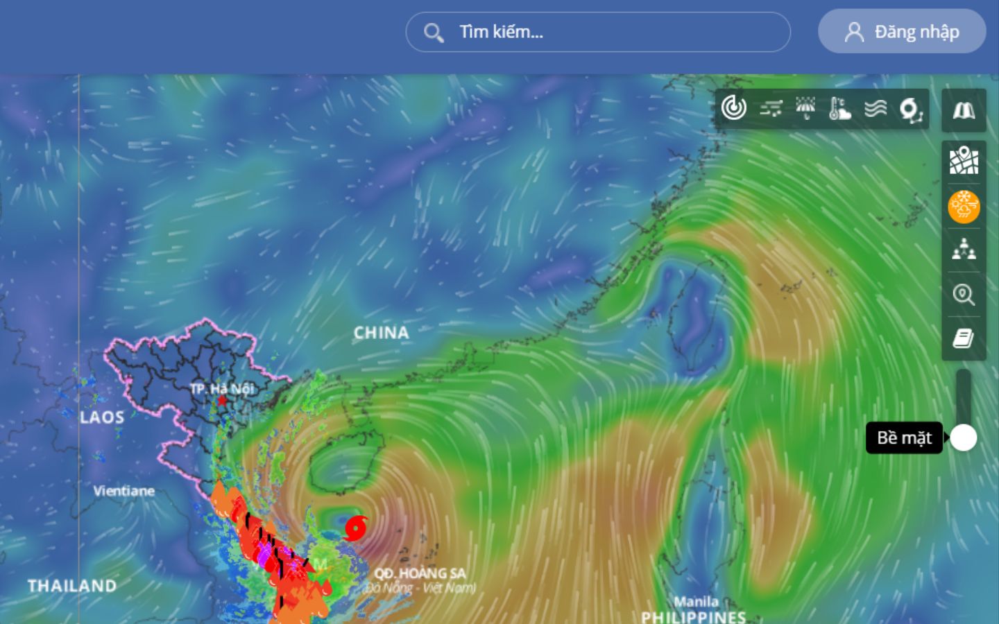 lua chon cac dac diem muon hien thi
