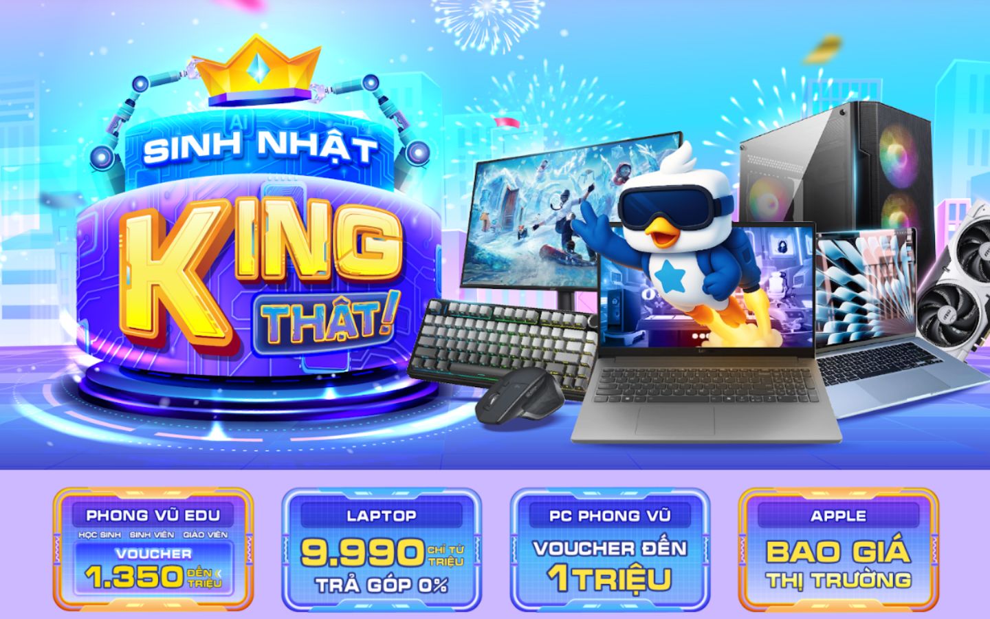 Mừng sinh nhật 28 tuổi của Phong Vũ với hàng loạt ưu đãi