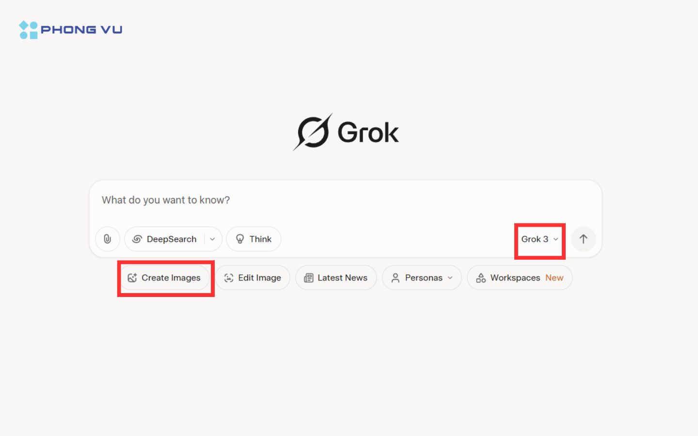 Chọn chế độ tạo ảnh của Grok 3