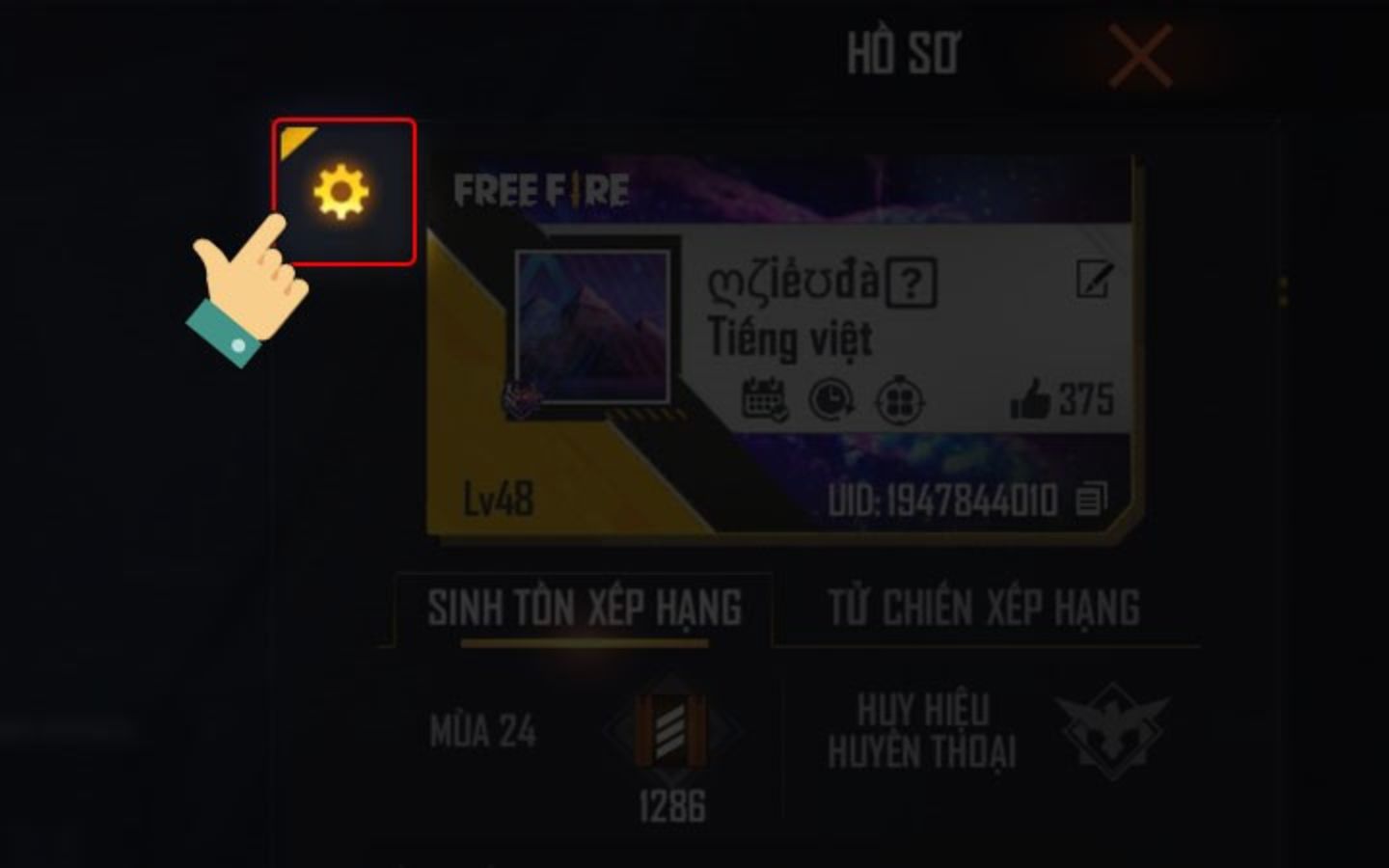 99+ Cách đặt tên Free Fire ngầu, tên FF cực chiến cho game thủ 4 Nhấn vào biểu tượng Chỉnh sửa hình Bánh răng cưa