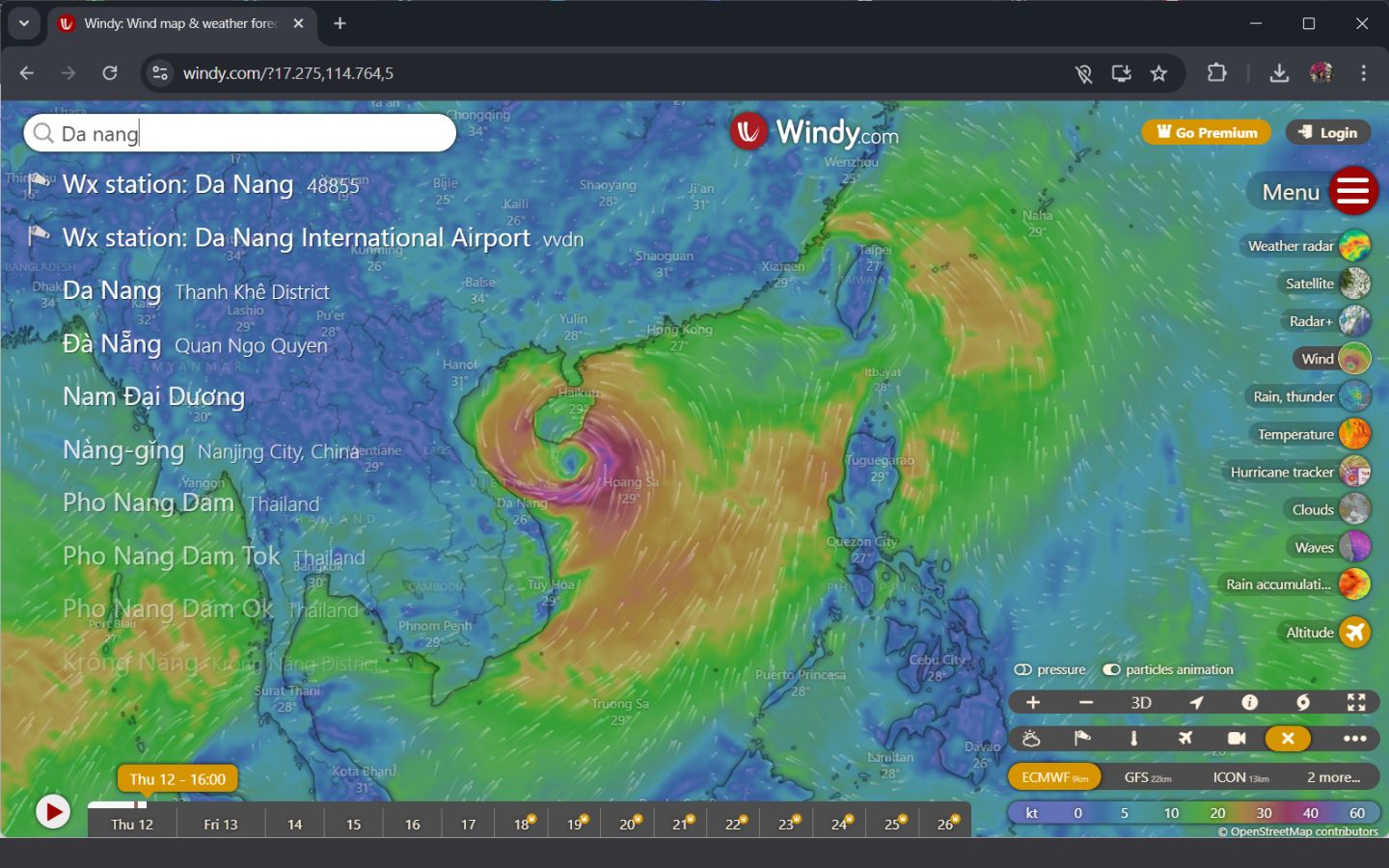 Bạn muốn theo dõi thời tiết của Đà Nẵng trên bản đồ