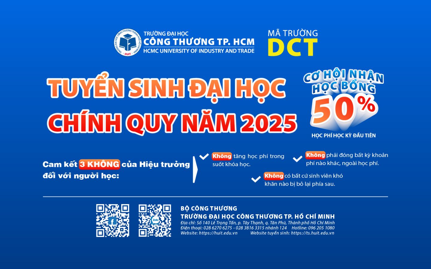Học phí Đại học Công Thương TP.HCM (HUIT) 2025