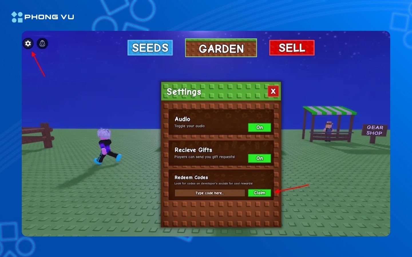 Cách nhập code Grow a Garden đơn giản