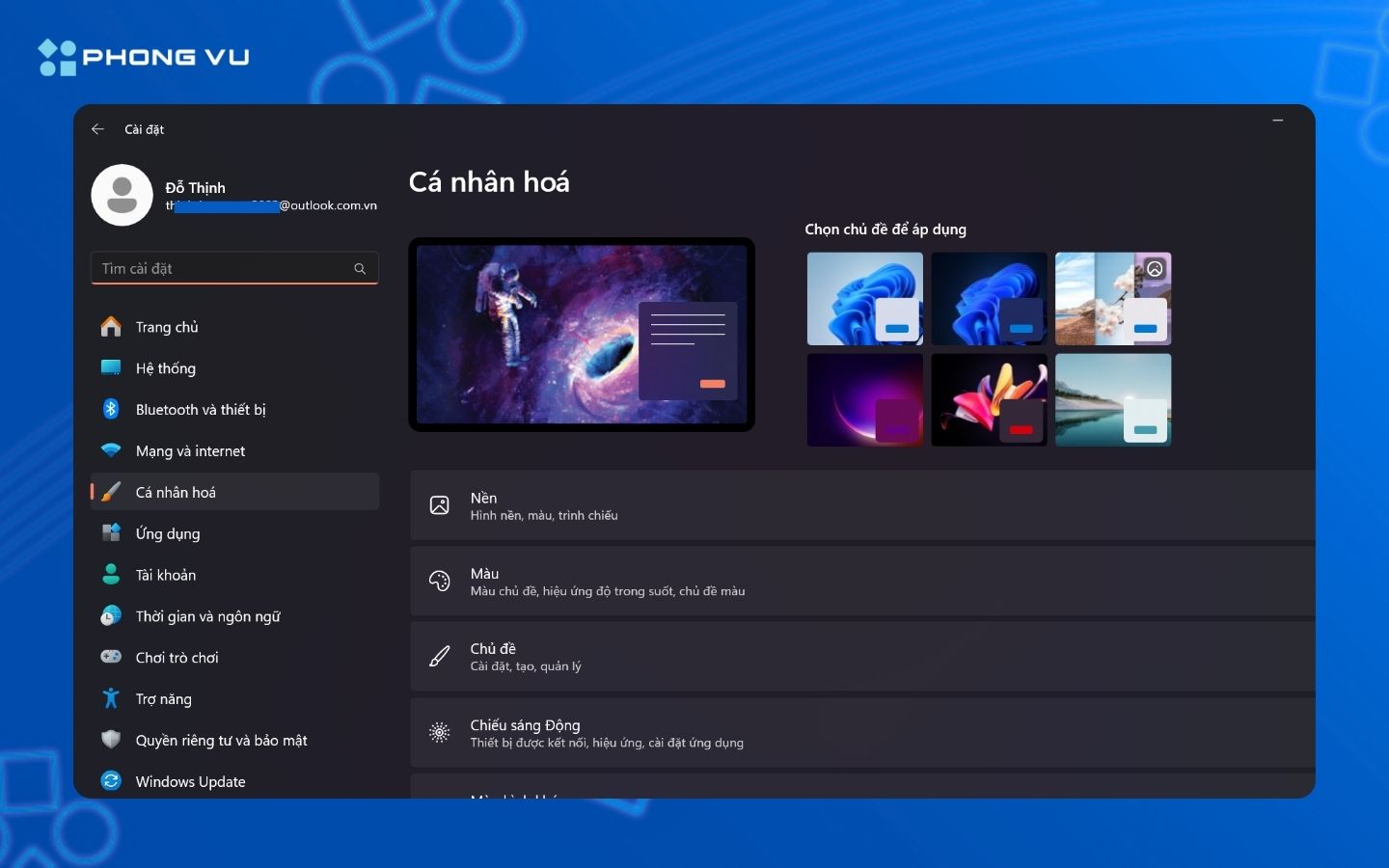  cài đặt hình nền Liên Quân trên máy tính trong Settings