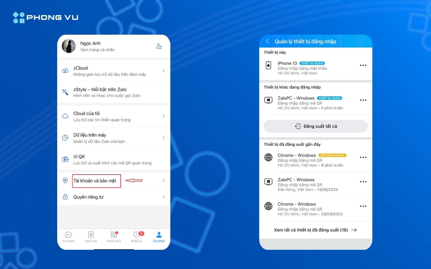Mẹo đọc tin nhắn ẩn Zalo không cần mật khẩu cực nhanh và hiệu quả 6 Thực hiện các bước theo hướng dẫn để xóa lịch sử đăng nhập