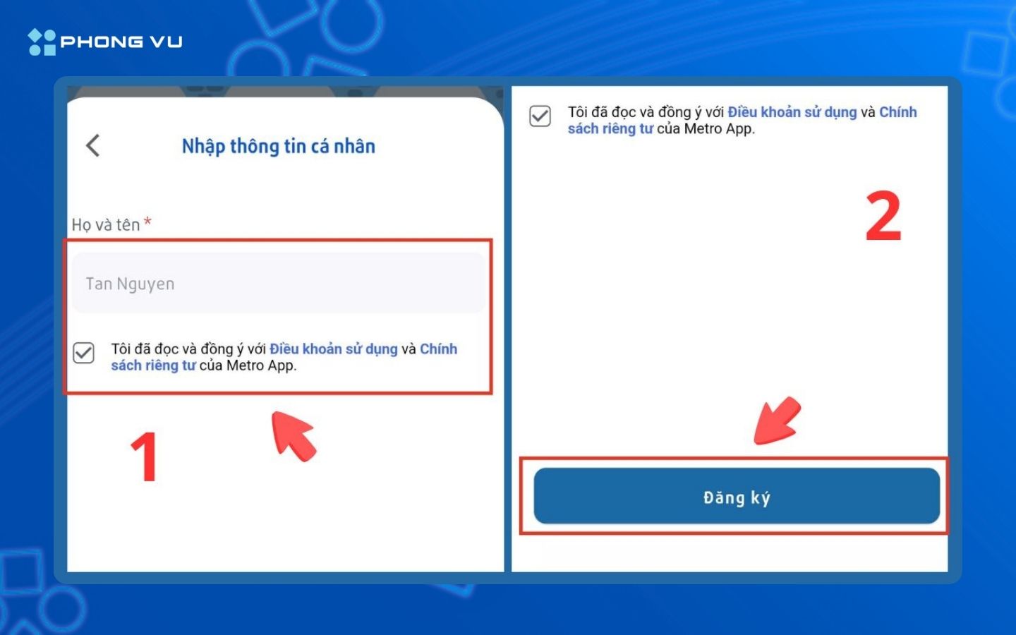 Cách mua vé Metro giá rẻ cho học sinh, sinh viên chi tiết 11 Điền thông tin cá nhân theo yêu cầu để đăng ký tài khoản trên ứng dụng