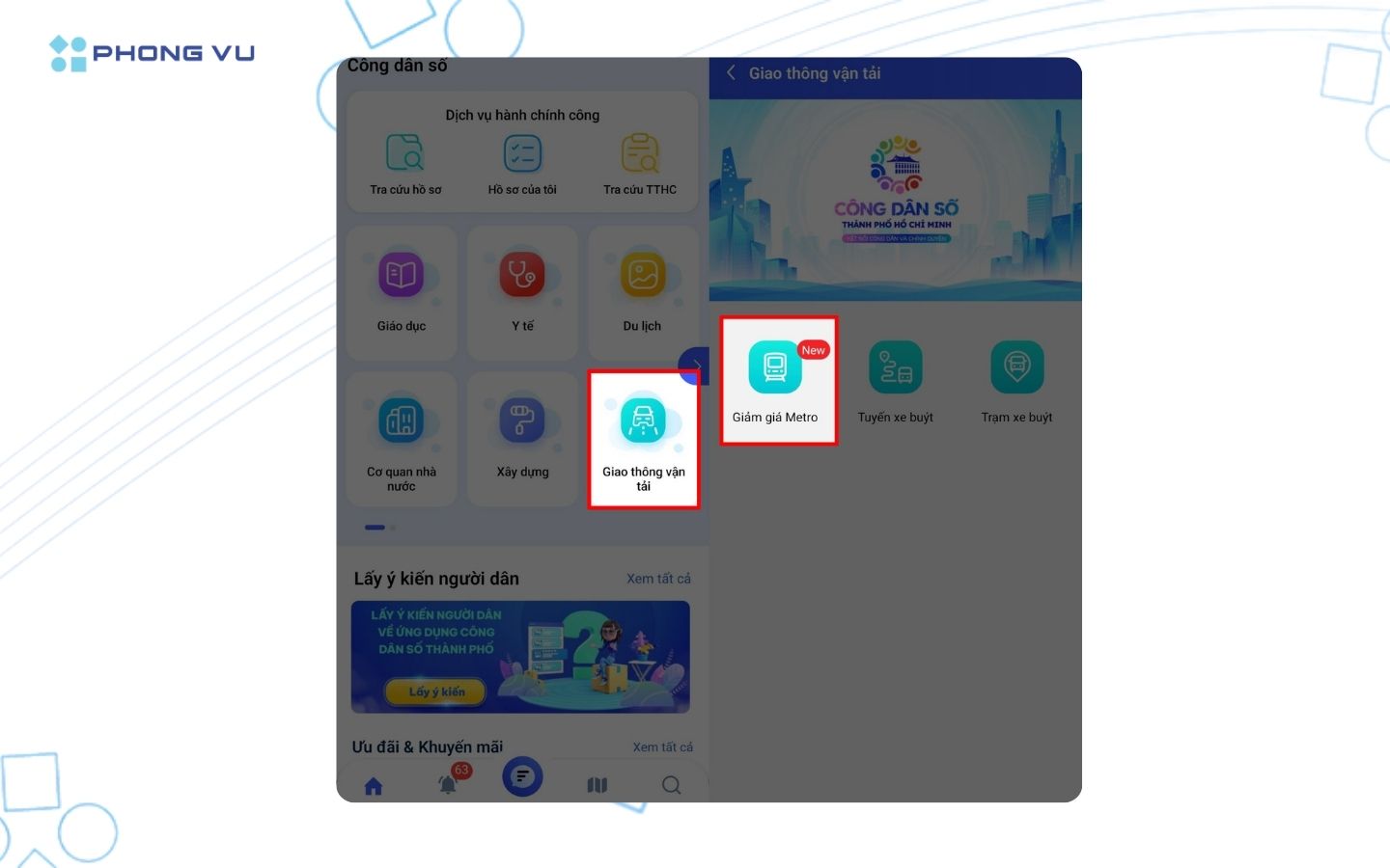 Cách mua vé Metro giá rẻ cho học sinh, sinh viên chi tiết 3 Chọn mục đăng ký giảm giá Metro