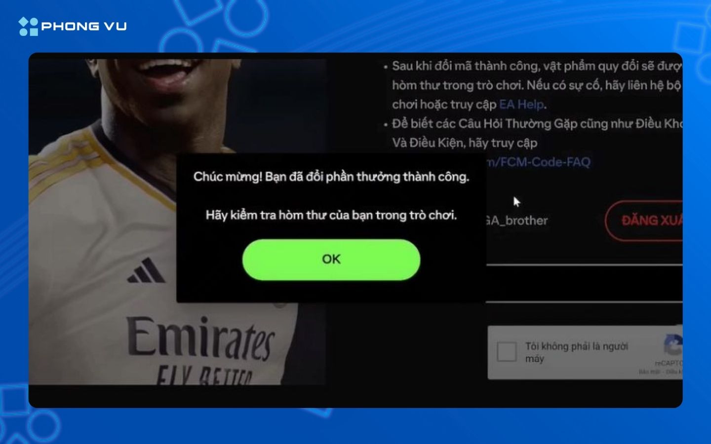 Xác nhận và đổi thưởng