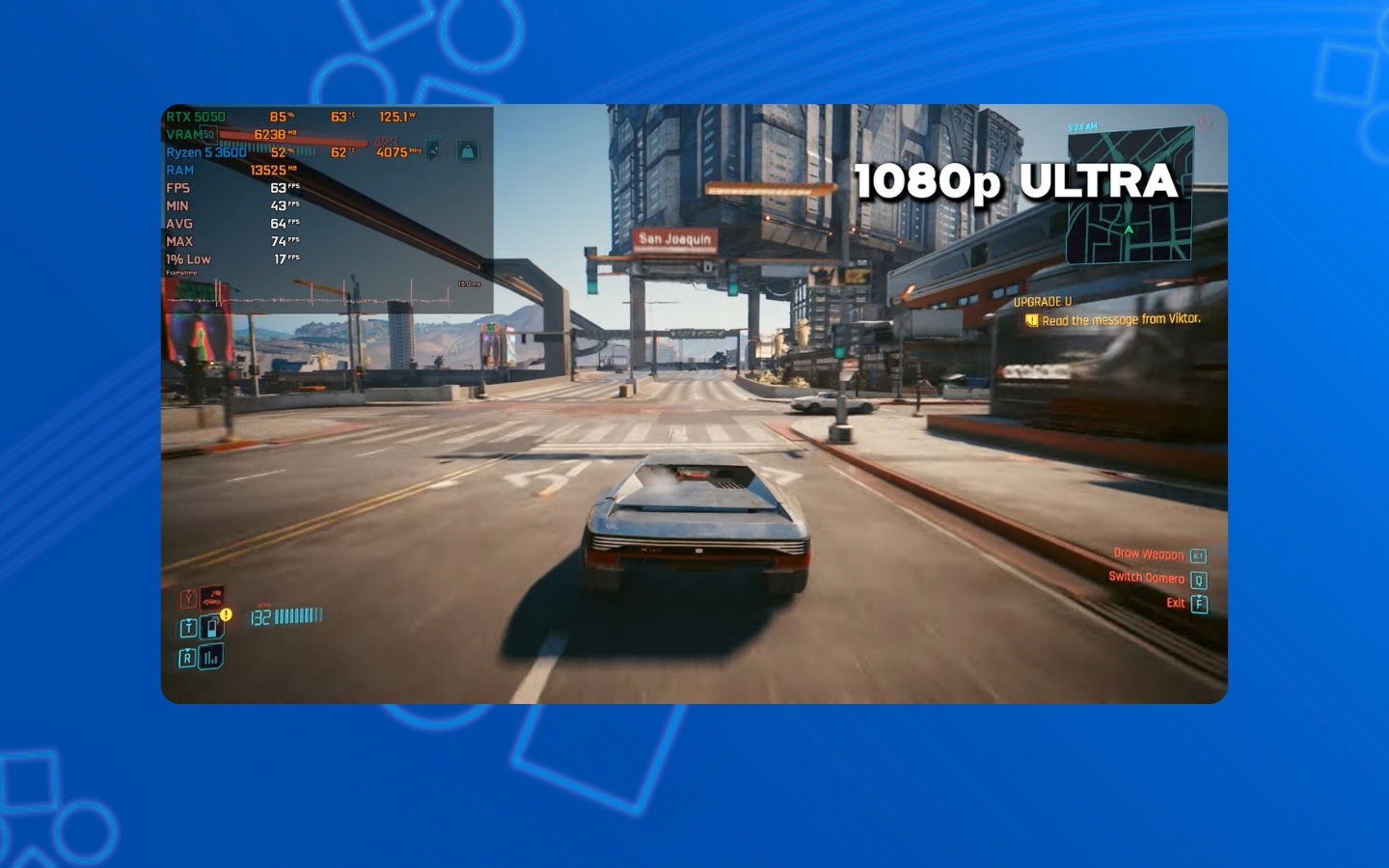 Cyberpunk 2077: Phantom Liberty đạt khoảng 72 FPS và bật DLSS 4 có thể tăng gấp đôi FPS