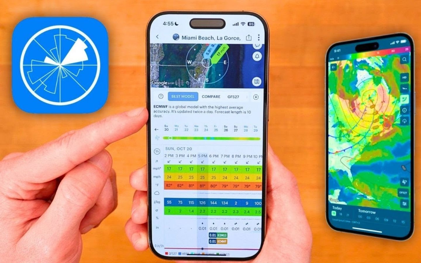 Windy giúp dự báo, radar tình hình thời tiết hay giám sát cơn bão với độ chính xác cao