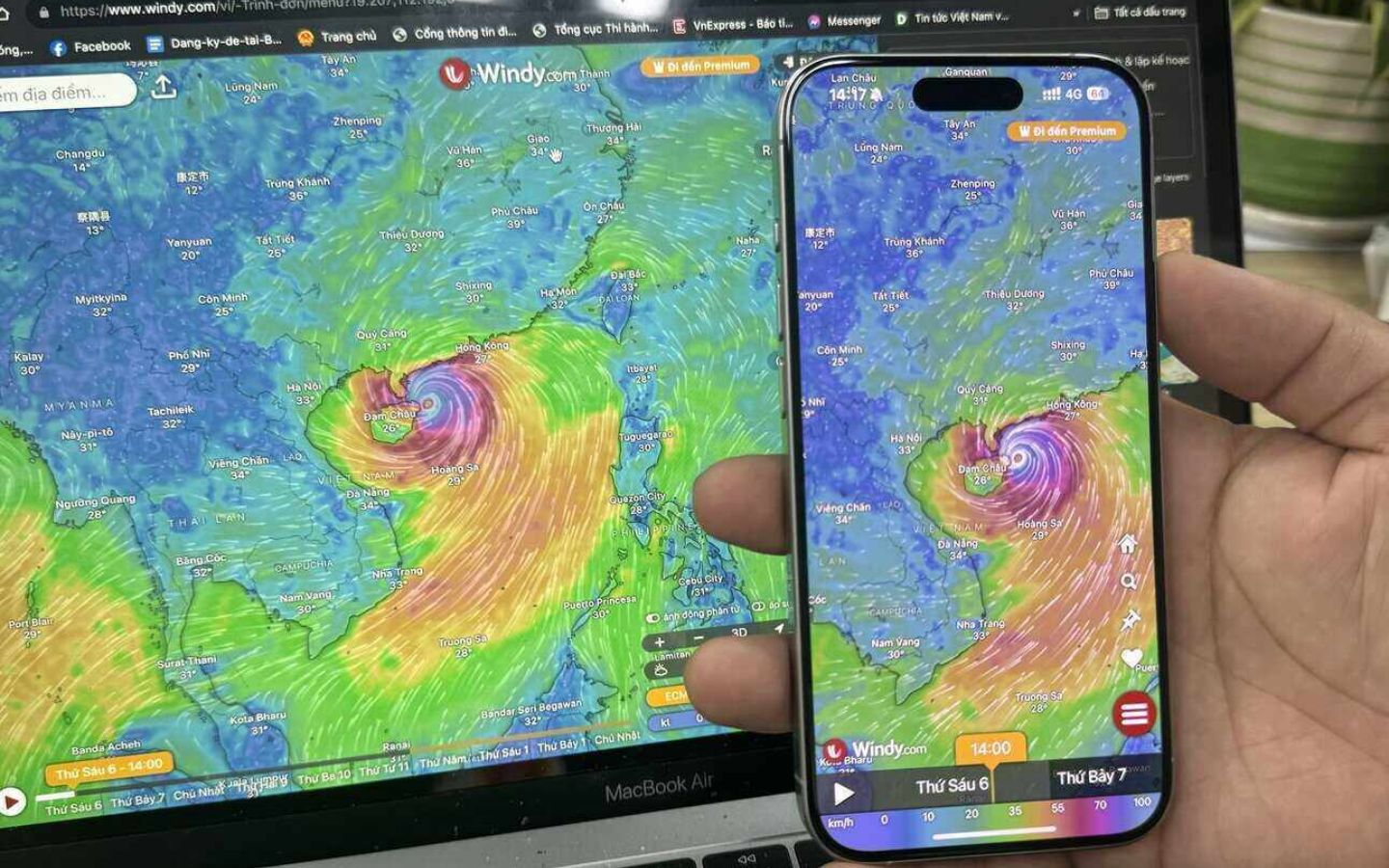 Một số lưu ý khi sử dụng ứng dụng Windy theo dõi bão