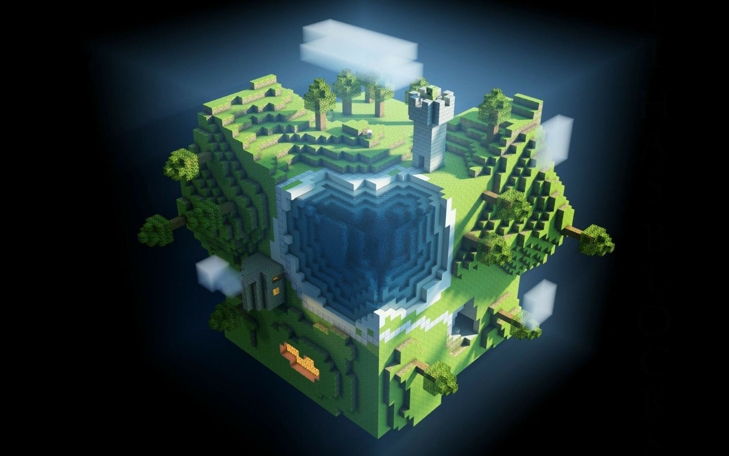 Hòn đảo bay huyền ảo, hệ sinh thái Minecraft thu nhỏ