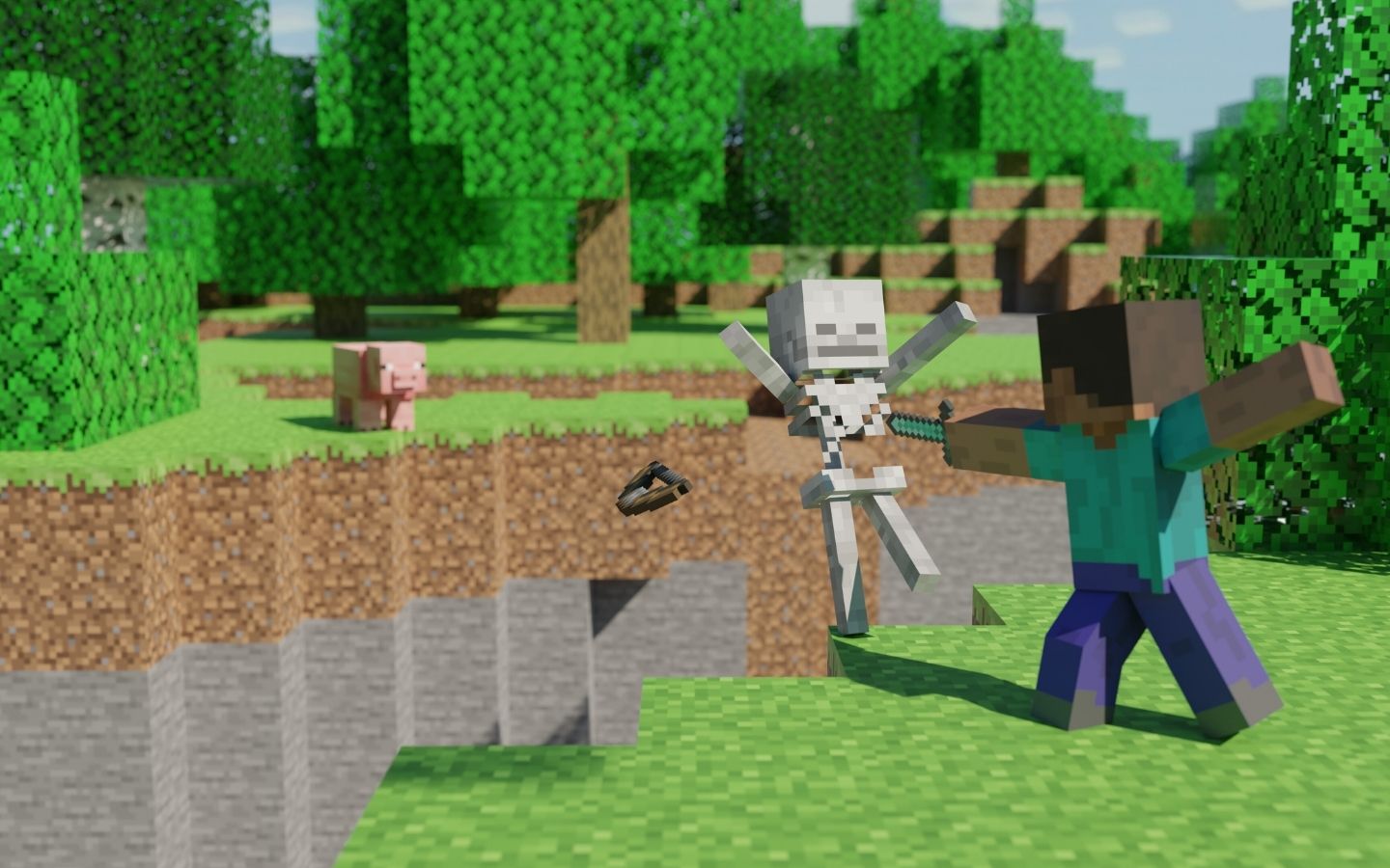 Steve và Skeleton đối mặt: Cuộc chiến sinh tồn kịch tính