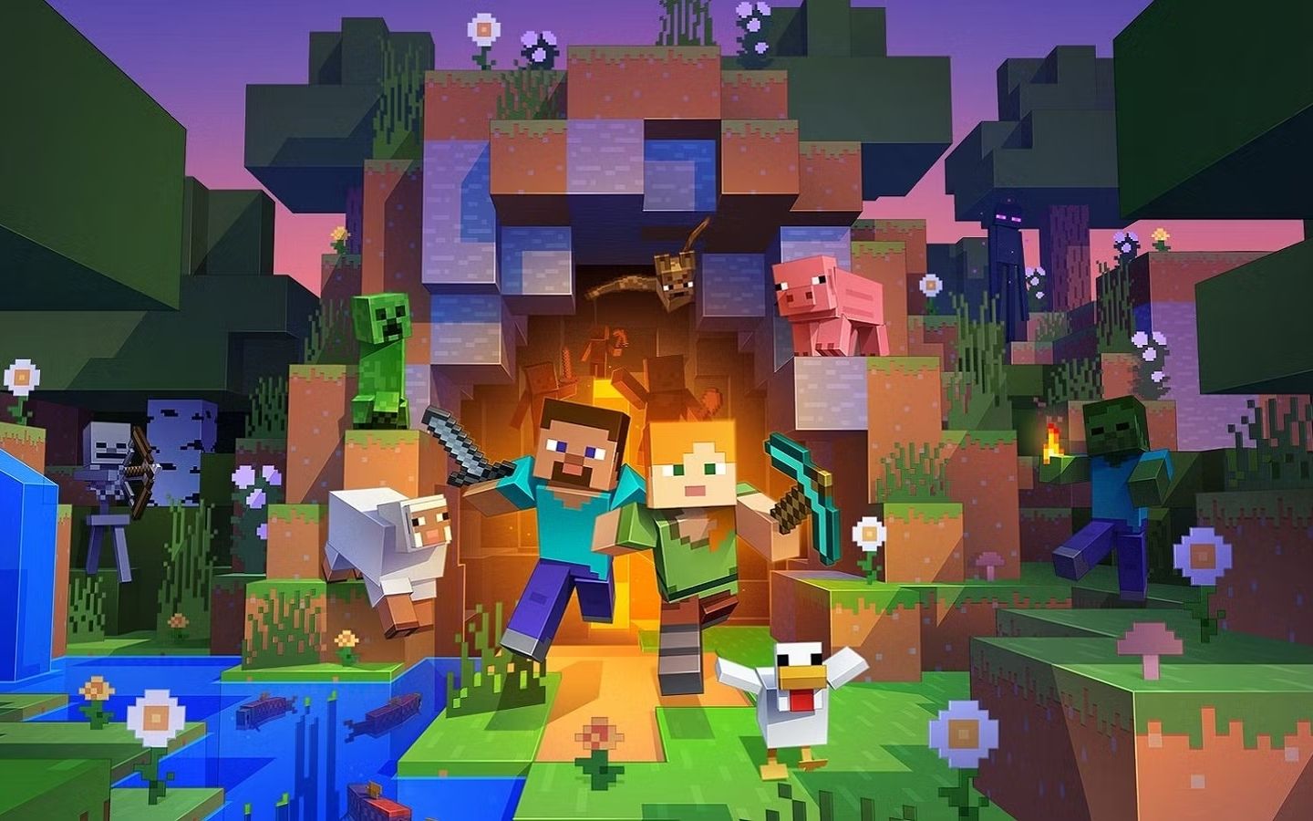 Nhóm phiêu lưu Minecraft khám phá hầm ngục đầy thử thách