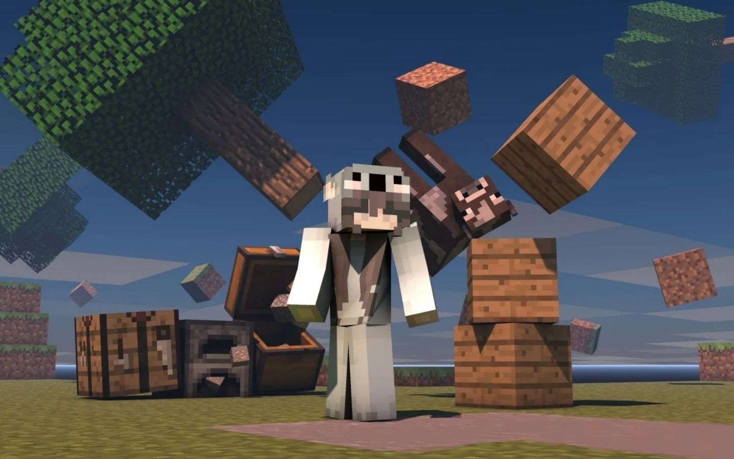 Herobrine bí ẩn xuất hiện trong khung cảnh Minecraft