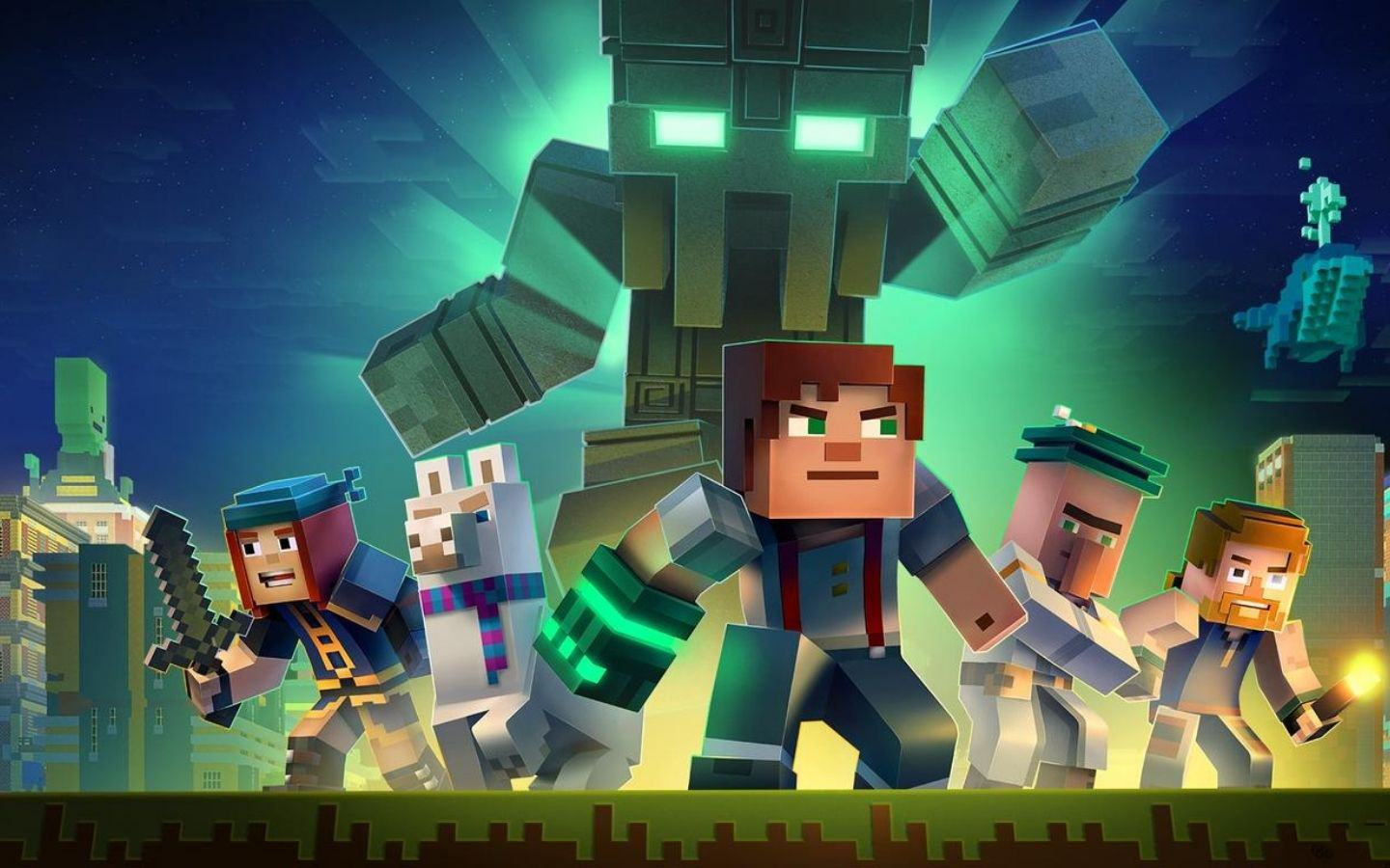 Biệt đội anh hùng Minecraft Dungeons đối đầu trùm lớn