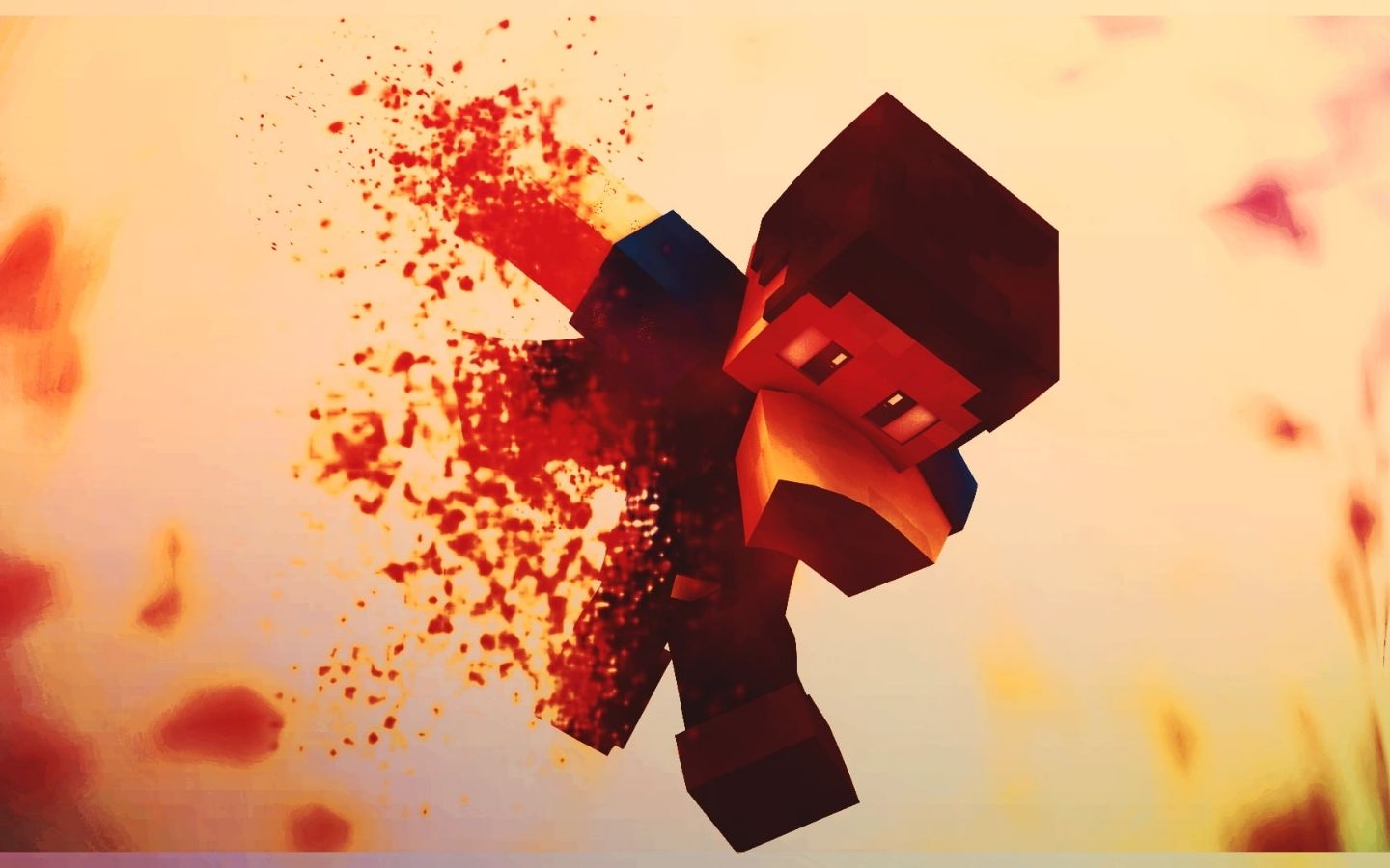 Chiến binh Minecraft bốc lửa, sẵn sàng xung trận