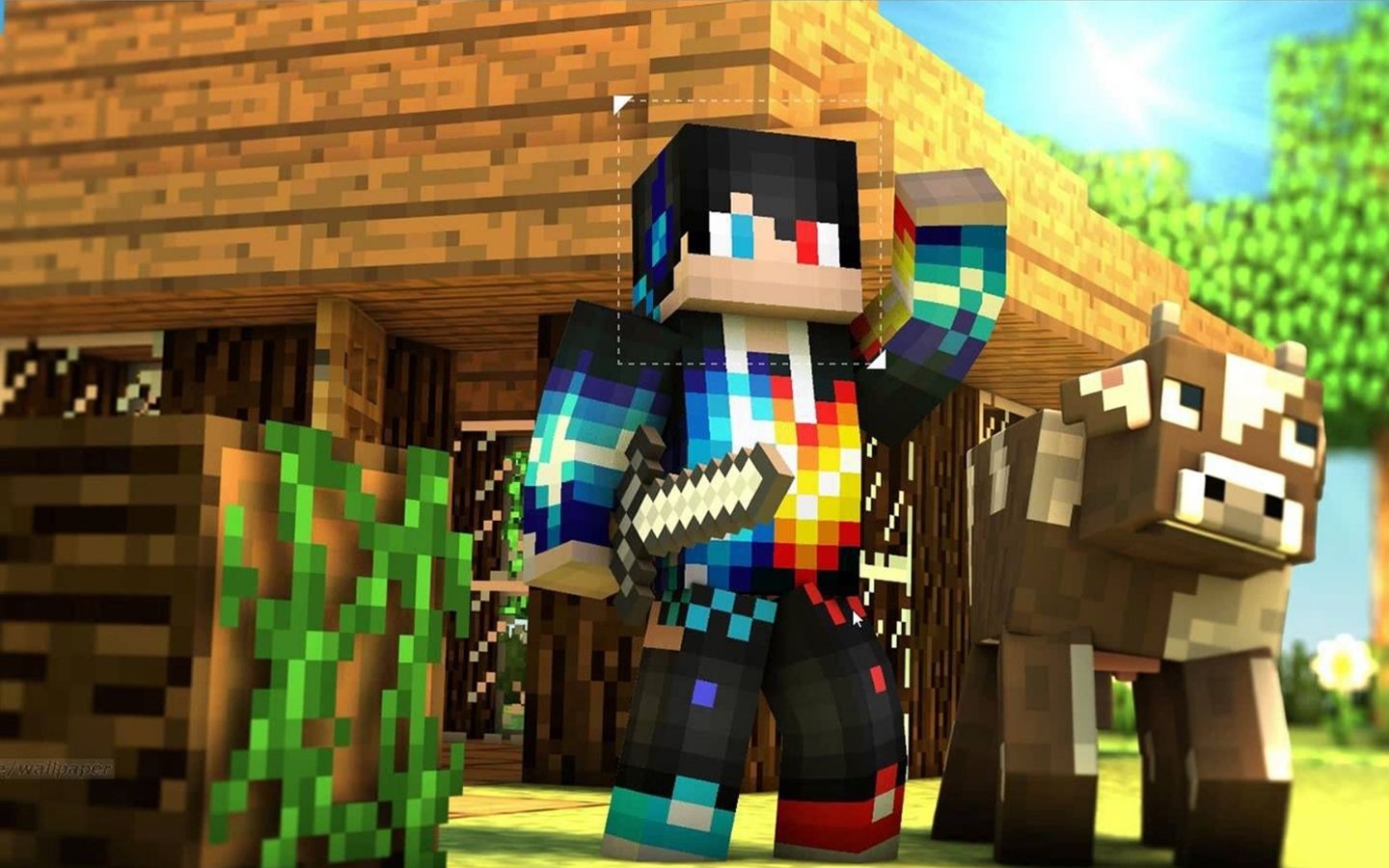 Cuộc sống Minecraft giản dị nhưng không kém phần phong cách