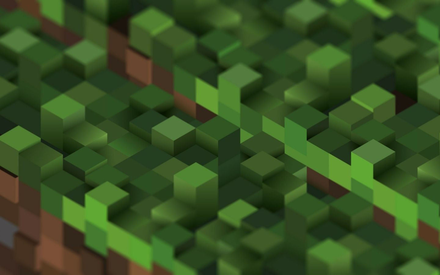 Cận cảnh khối đất Minecraft với hiệu ứng 3D chân thực