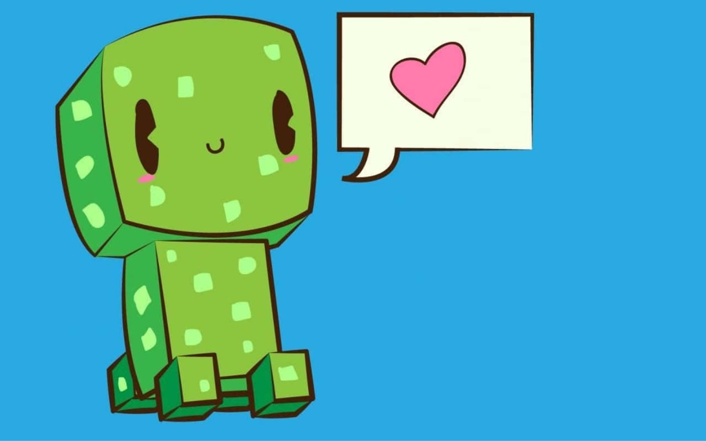 Creeper phiên bản mini siêu đáng yêu với trái tim